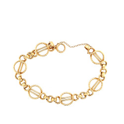 Pre Owned 9ct Fancy Link Bracelet ZN560